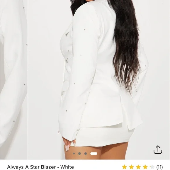 White Blazer with Embellishments - Picture 2 of 2